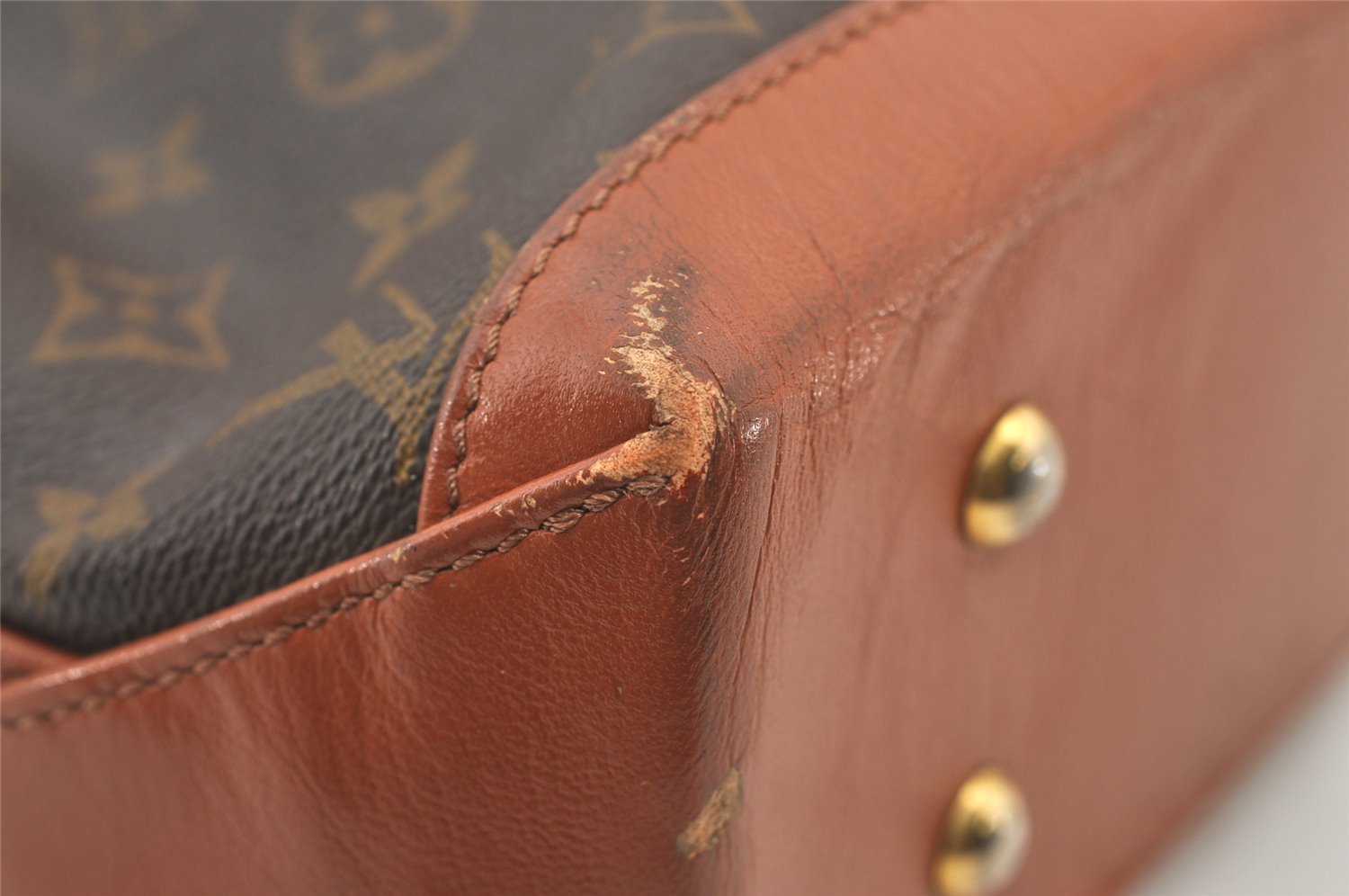 Auth Louis Vuitton Monogram Sac Weekend PM Vintage Tote Hand Bag M42425 LV 2717J