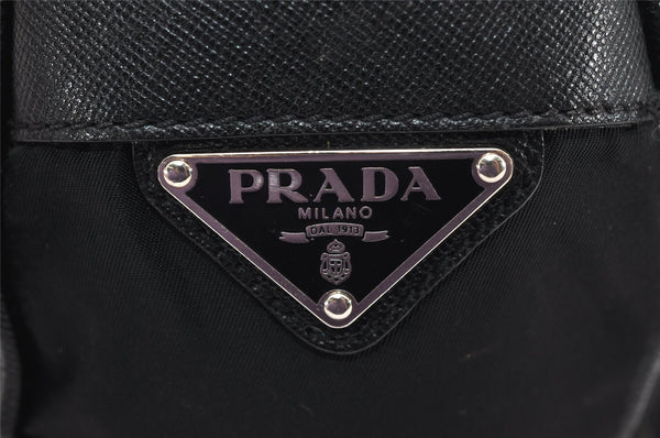 Authentic PRADA Nylon Tessuto Leather Shoulder Hand Bag Purse Black 2717K