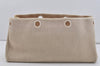 Auth HERMES Her Bag Cabas GM & GM 2Way Shoulder Tote Bag Canvas Beige 2718I