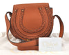 Authentic Chloe Vintage Mercie Leather Shoulder Cross Body Bag Purse Brown 2718K