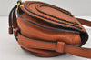 Authentic Chloe Vintage Mercie Leather Shoulder Cross Body Bag Purse Brown 2718K