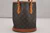 Authentic Louis Vuitton Monogram Bucket PM Shoulder Tote Bag M42238 Junk 2719J
