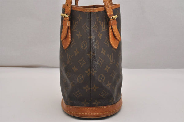 Authentic Louis Vuitton Monogram Bucket PM Shoulder Tote Bag M42238 Junk 2719J