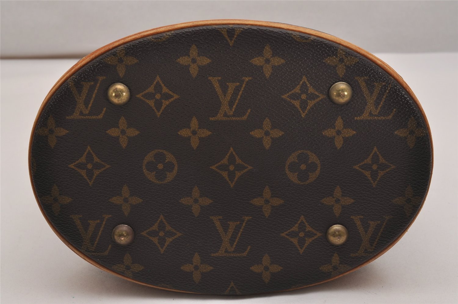 Authentic Louis Vuitton Monogram Bucket PM Shoulder Tote Bag M42238 Junk 2719J