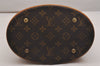 Authentic Louis Vuitton Monogram Bucket PM Shoulder Tote Bag M42238 Junk 2719J