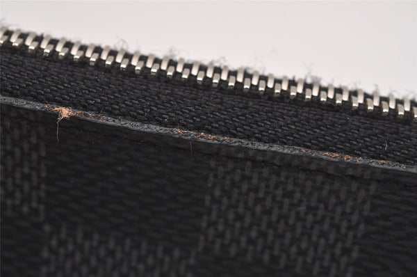 Authentic Louis Vuitton Damier Graphite Pochette Cles Coin Case N60155 Box 2722I