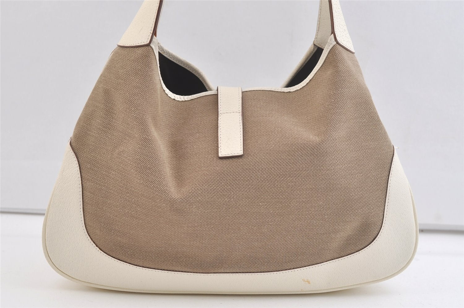Authentic GUCCI Jackie Shoulder Hand Bag Canvas Leather 0013306 Brown 2722K