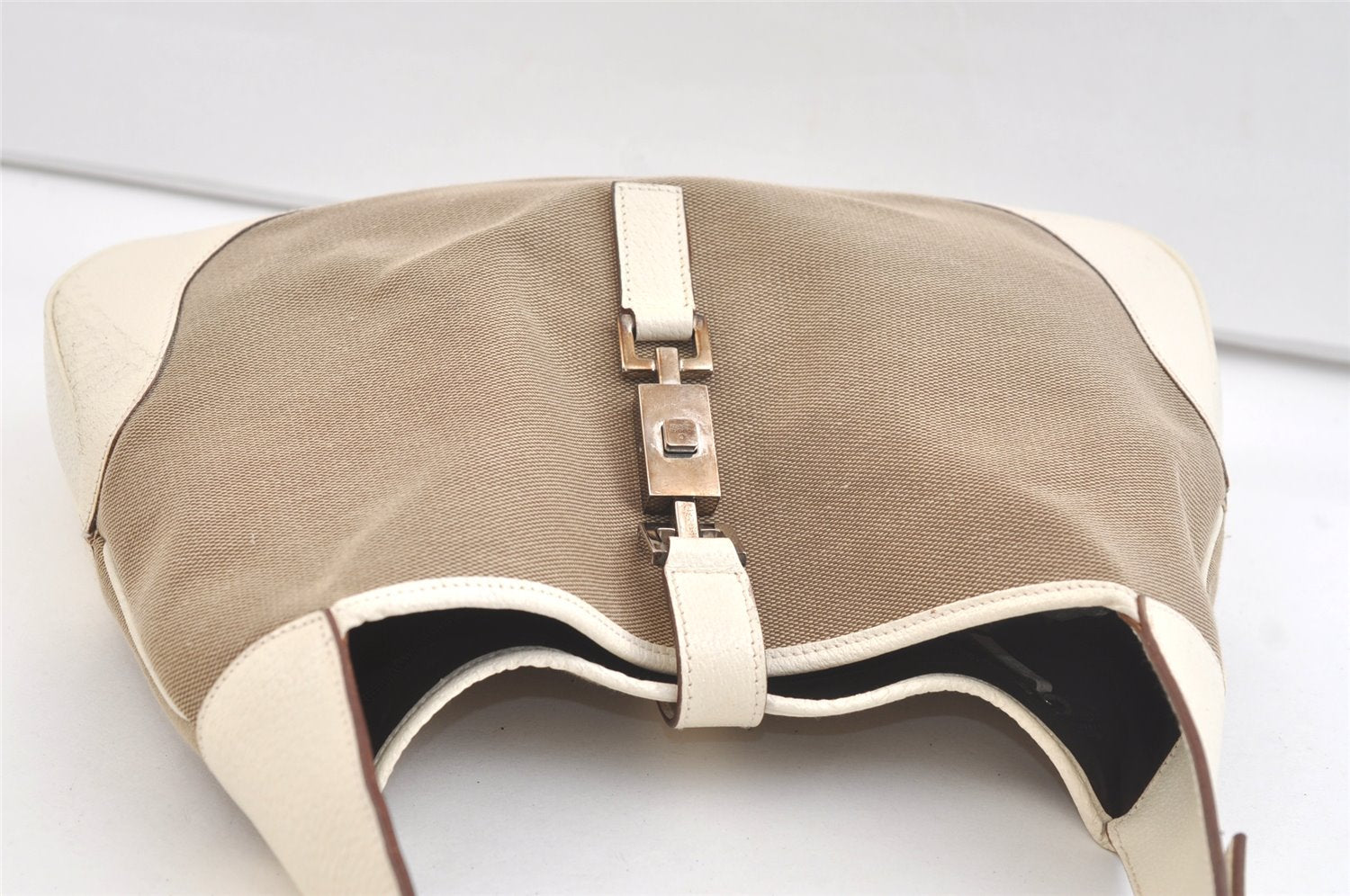 Authentic GUCCI Jackie Shoulder Hand Bag Canvas Leather 0013306 Brown 2722K