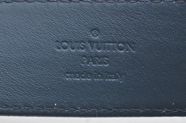 Auth Louis Vuitton Cup Ceinture Legend Water Line Belt 35.4" M9218T Navy 2723I