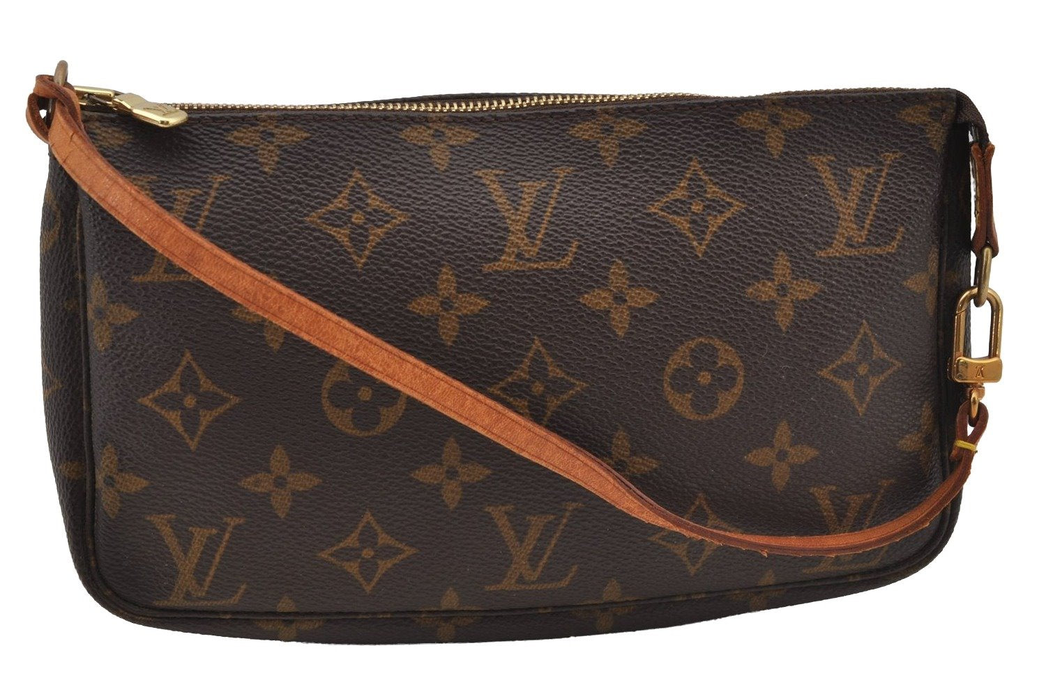 Authentic Louis Vuitton Monogram Pochette Accessoires Pouch M51980 LV 2723J