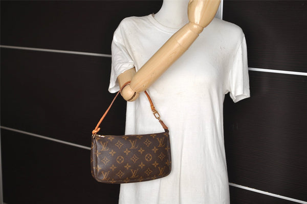 Authentic Louis Vuitton Monogram Pochette Accessoires Pouch M51980 LV 2723J