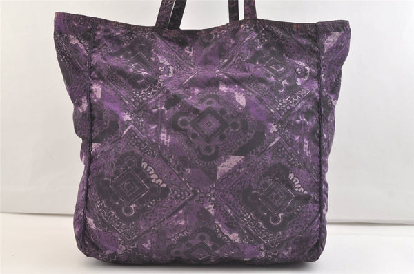 Authentic PRADA Vintage Nylon Tessuto Shoulder Tote Bag Purple 2723K