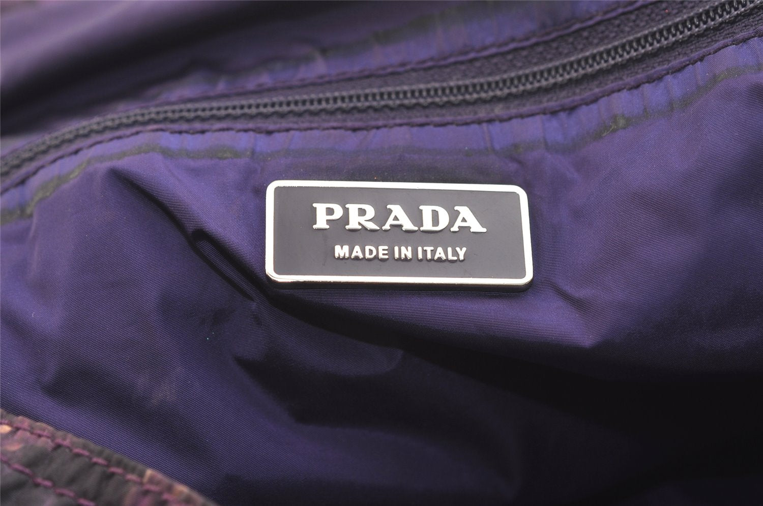 Authentic PRADA Vintage Nylon Tessuto Shoulder Tote Bag Purple 2723K