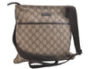 Authentic GUCCI Shoulder Cross Body Bag Purse GG PVC Leather 141626 Brown 2724K