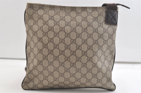 Authentic GUCCI Shoulder Cross Body Bag Purse GG PVC Leather 141626 Brown 2724K