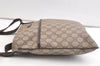 Authentic GUCCI Shoulder Cross Body Bag Purse GG PVC Leather 141626 Brown 2724K