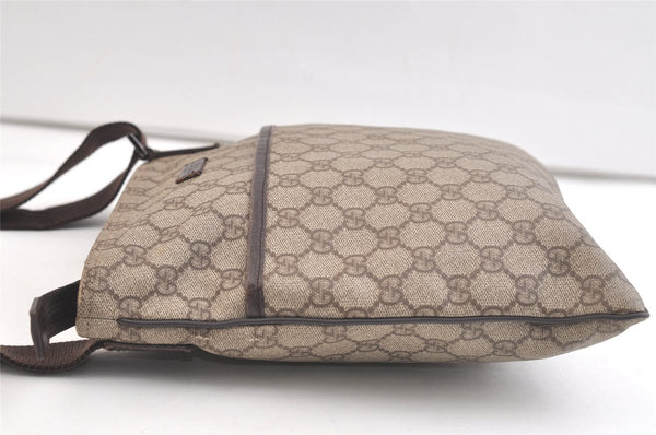 Authentic GUCCI Shoulder Cross Body Bag Purse GG PVC Leather 141626 Brown 2724K