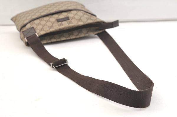 Authentic GUCCI Shoulder Cross Body Bag Purse GG PVC Leather 141626 Brown 2724K