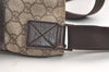 Authentic GUCCI Shoulder Cross Body Bag Purse GG PVC Leather 141626 Brown 2724K
