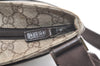 Authentic GUCCI Shoulder Cross Body Bag Purse GG PVC Leather 141626 Brown 2724K