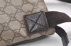 Authentic GUCCI Shoulder Cross Body Bag Purse GG PVC Leather 141626 Brown 2724K