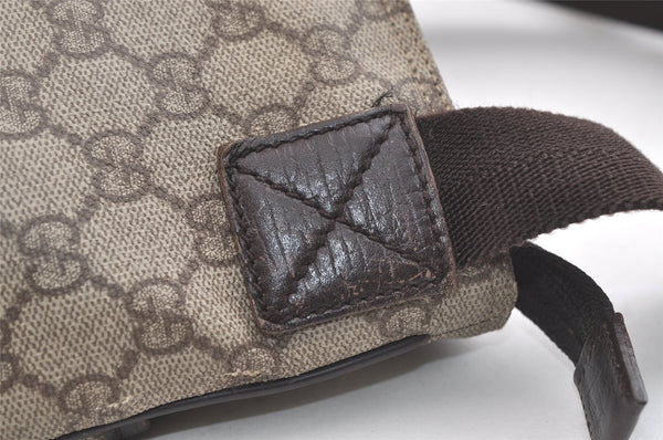 Authentic GUCCI Shoulder Cross Body Bag Purse GG PVC Leather 141626 Brown 2724K