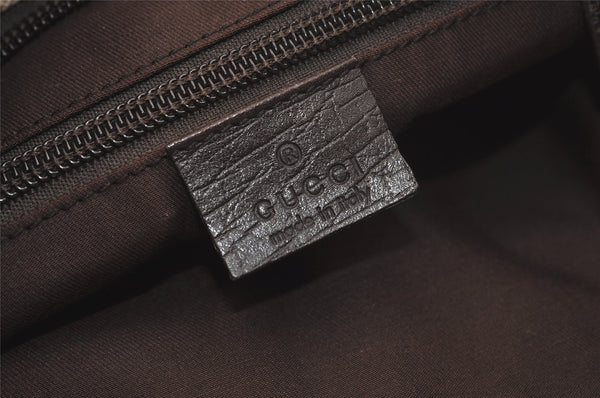 Authentic GUCCI Shoulder Cross Body Bag Purse GG PVC Leather 141626 Brown 2724K