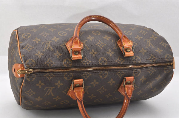 Authentic Louis Vuitton Monogram Speedy 35 Hand Boston Bag M41524 LV 2725J