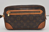 Authentic Louis Vuitton Monogram Marly Dragonne GM M51825 Clutch Hand Bag 2726J