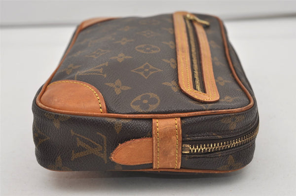 Authentic Louis Vuitton Monogram Marly Dragonne GM M51825 Clutch Hand Bag 2726J