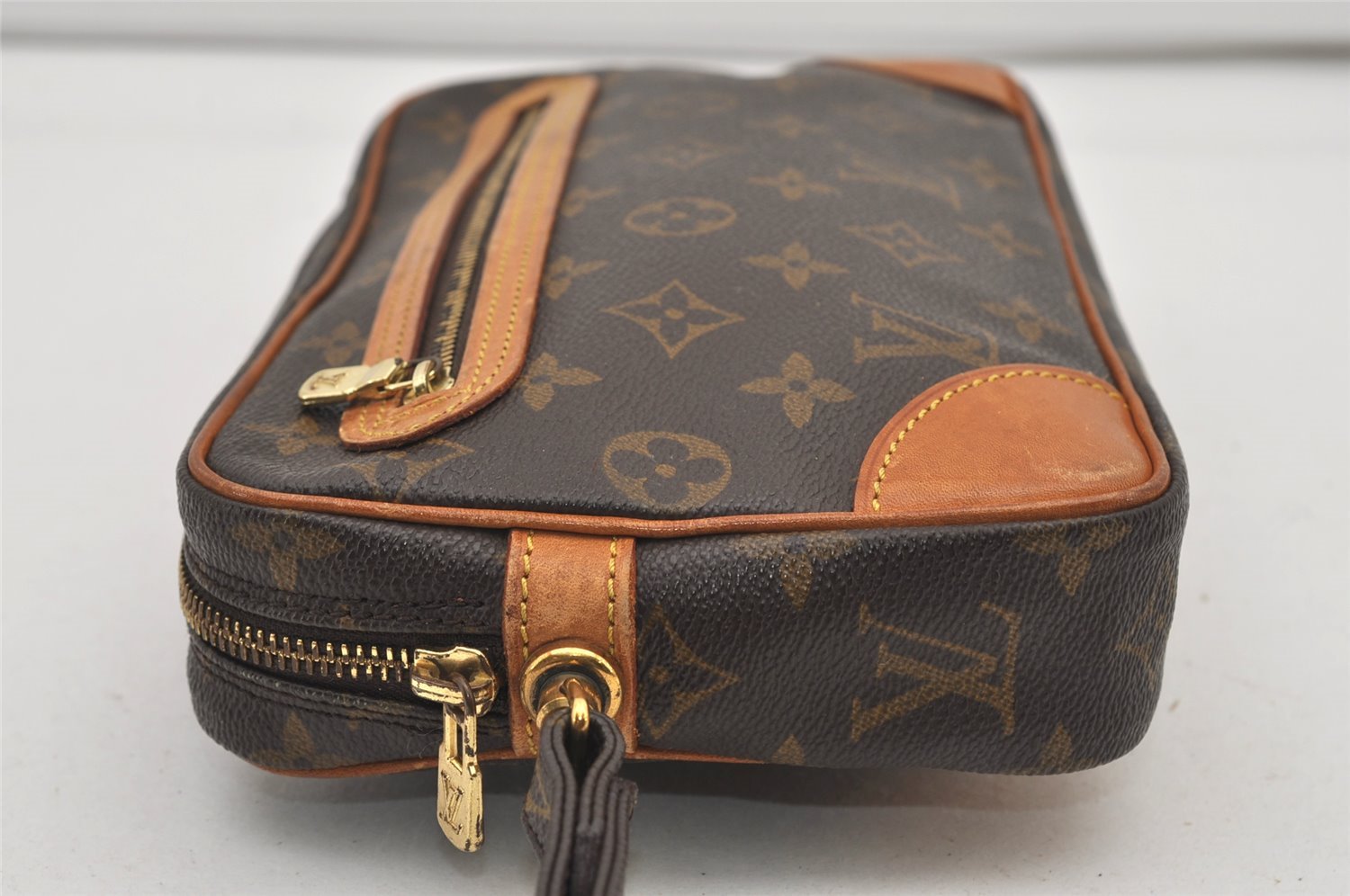 Authentic Louis Vuitton Monogram Marly Dragonne GM M51825 Clutch Hand Bag 2726J