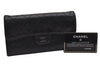 Authentic CHANEL Calf Skin Matelasse Long Wallet Purse CC Logo Black 2727J