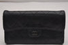 Authentic CHANEL Calf Skin Matelasse Long Wallet Purse CC Logo Black 2727J