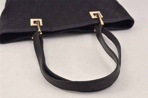 Authentic GUCCI Vintage Shoulder Tote Bag GG Canvas Leather 0021099 Black 2727K