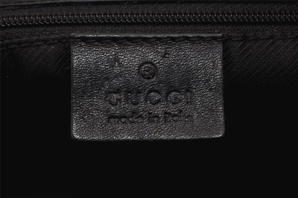 Authentic GUCCI Vintage Shoulder Tote Bag GG Canvas Leather 0021099 Black 2727K