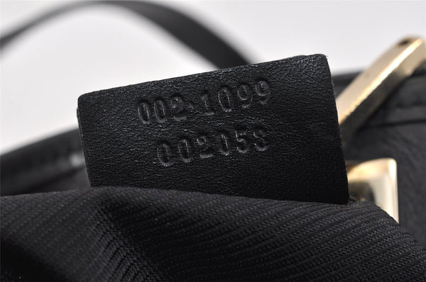 Authentic GUCCI Vintage Shoulder Tote Bag GG Canvas Leather 0021099 Black 2727K