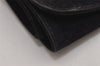 Authentic CHANEL Turnlock Velour CC Logo Cosmetic Jewelry Pouch Black 2728J