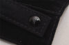 Authentic CHANEL Turnlock Velour CC Logo Cosmetic Jewelry Pouch Black 2728J