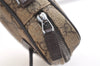 Authentic GUCCI Vintage Clutch Hand Bag Purse GG PVC Leather Brown 2728K