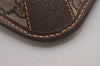 Authentic GUCCI Vintage Web Sherry Line Pouch Purse GG PVC Leather Brown 2729J