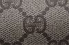 Authentic GUCCI Vintage Web Sherry Line Pouch Purse GG PVC Leather Brown 2729J