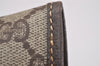 Authentic GUCCI Vintage Web Sherry Line Pouch Purse GG PVC Leather Brown 2729J