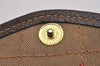 Authentic GUCCI Vintage Web Sherry Line Pouch Purse GG PVC Leather Brown 2729J