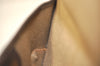 Authentic GUCCI Vintage Web Sherry Line Pouch Purse GG PVC Leather Brown 2729J