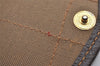 Authentic GUCCI Vintage Web Sherry Line Pouch Purse GG PVC Leather Brown 2729J