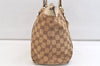 Authentic GUCCI Abbey Shoulder Tote Bag GG Canvas Leather 141470 Brown 2729K