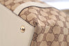Authentic GUCCI Abbey Shoulder Tote Bag GG Canvas Leather 141470 Brown 2729K