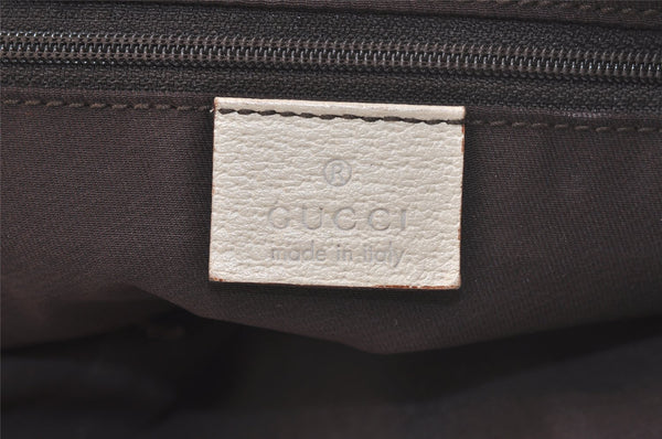 Authentic GUCCI Abbey Shoulder Tote Bag GG Canvas Leather 141470 Brown 2729K