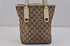 Authentic GUCCI Charmy Shoulder Tote Bag GG Canvas Leather 153361Brown 2730K