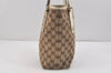 Authentic GUCCI Charmy Shoulder Tote Bag GG Canvas Leather 153361Brown 2730K
